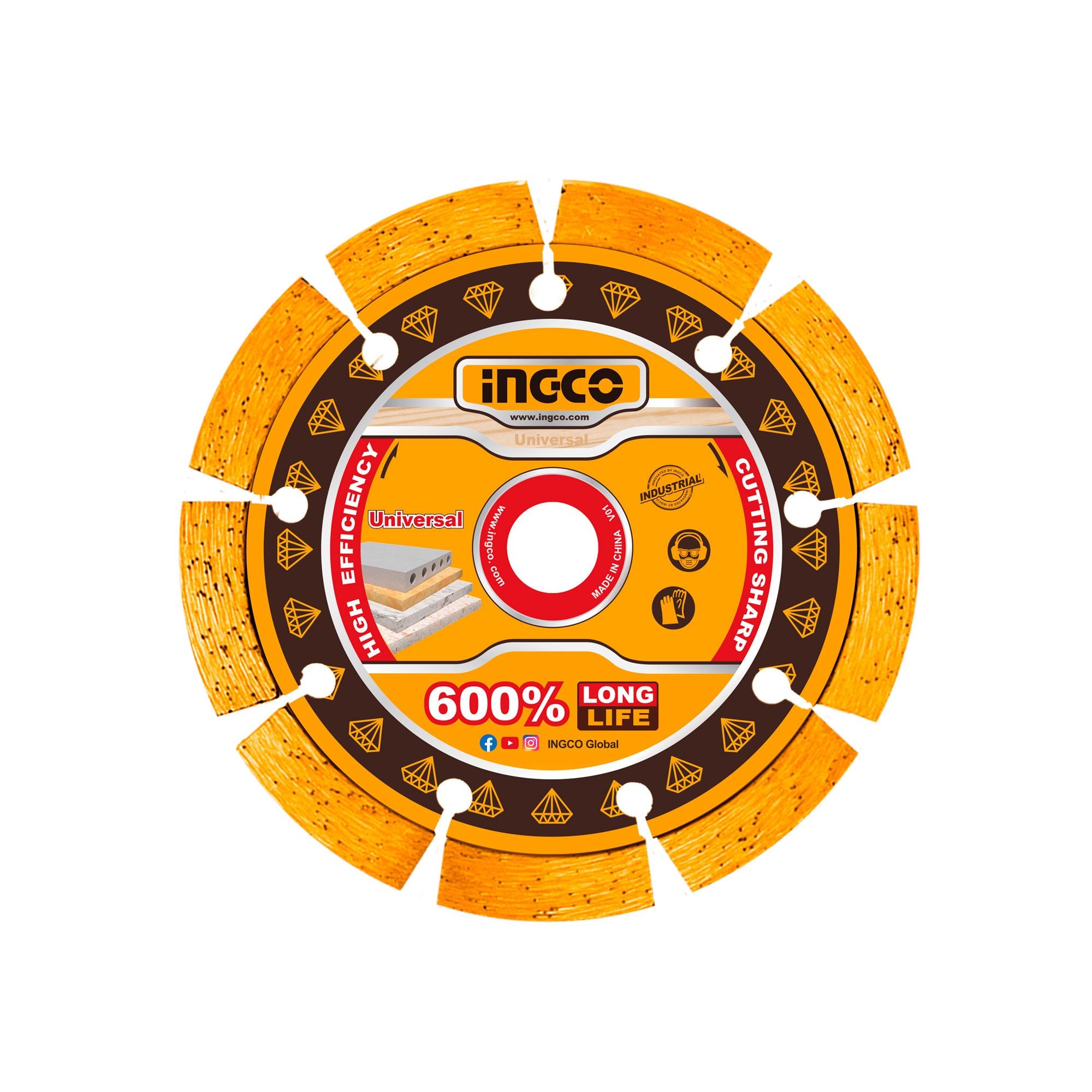 Ingco Disco Diamantado Segmentado 9X3/8X7/8 DMD072301