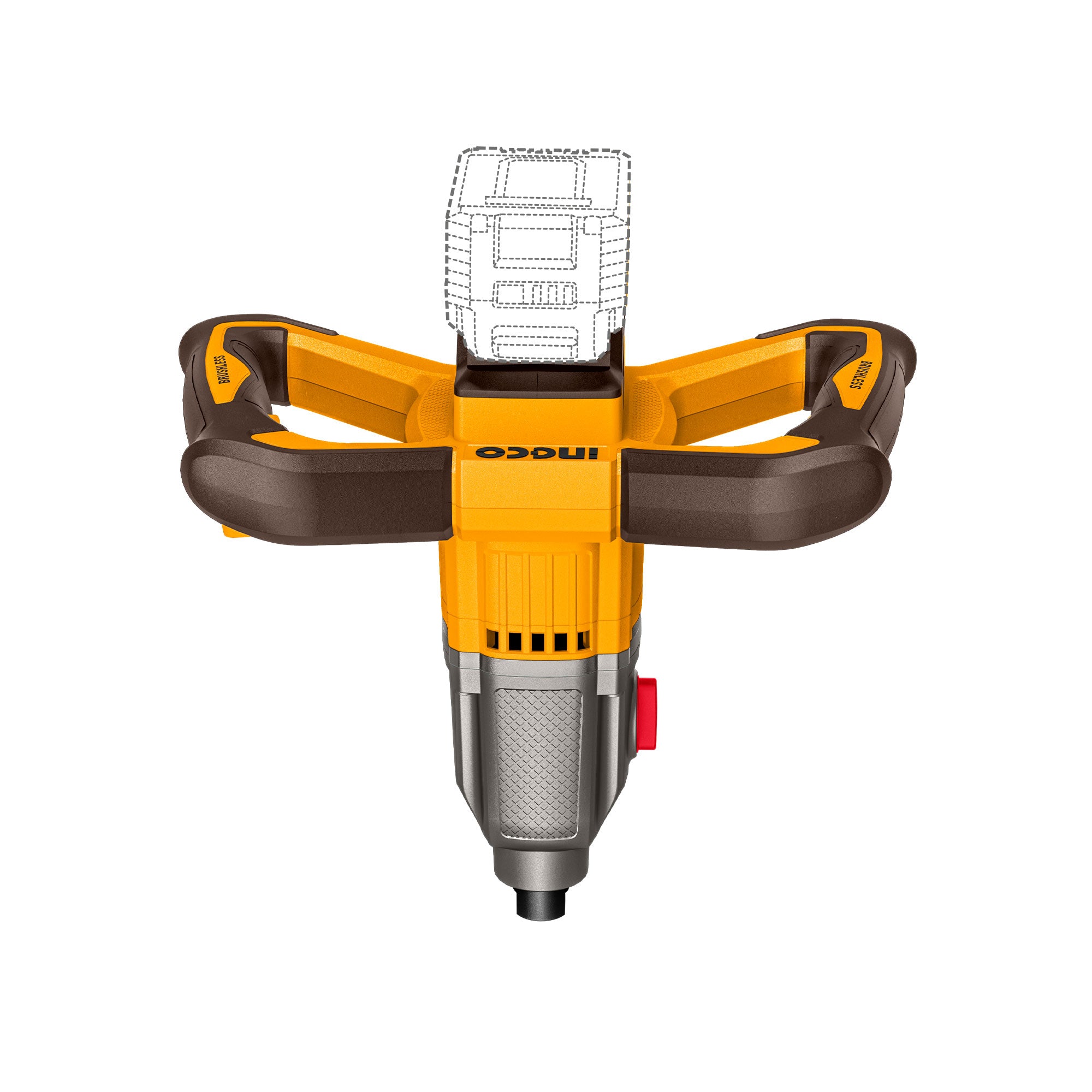 Mezcladora de Pintura y Concreto Inalámbrica INGCO 20V 800RPM UMXLI20162