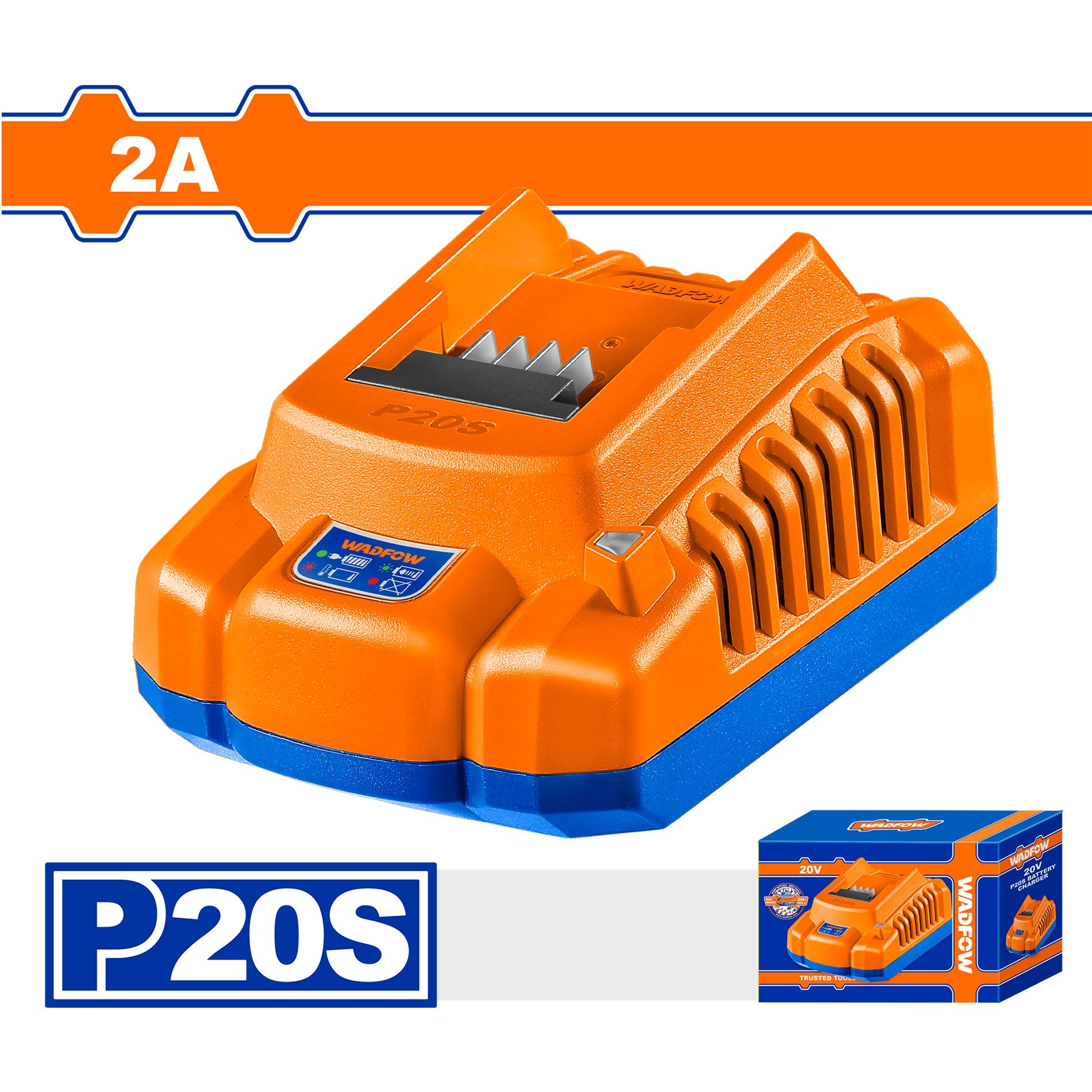 Cargador de Batería WADFOW 20V 2A Sistema P20S UWFCP502