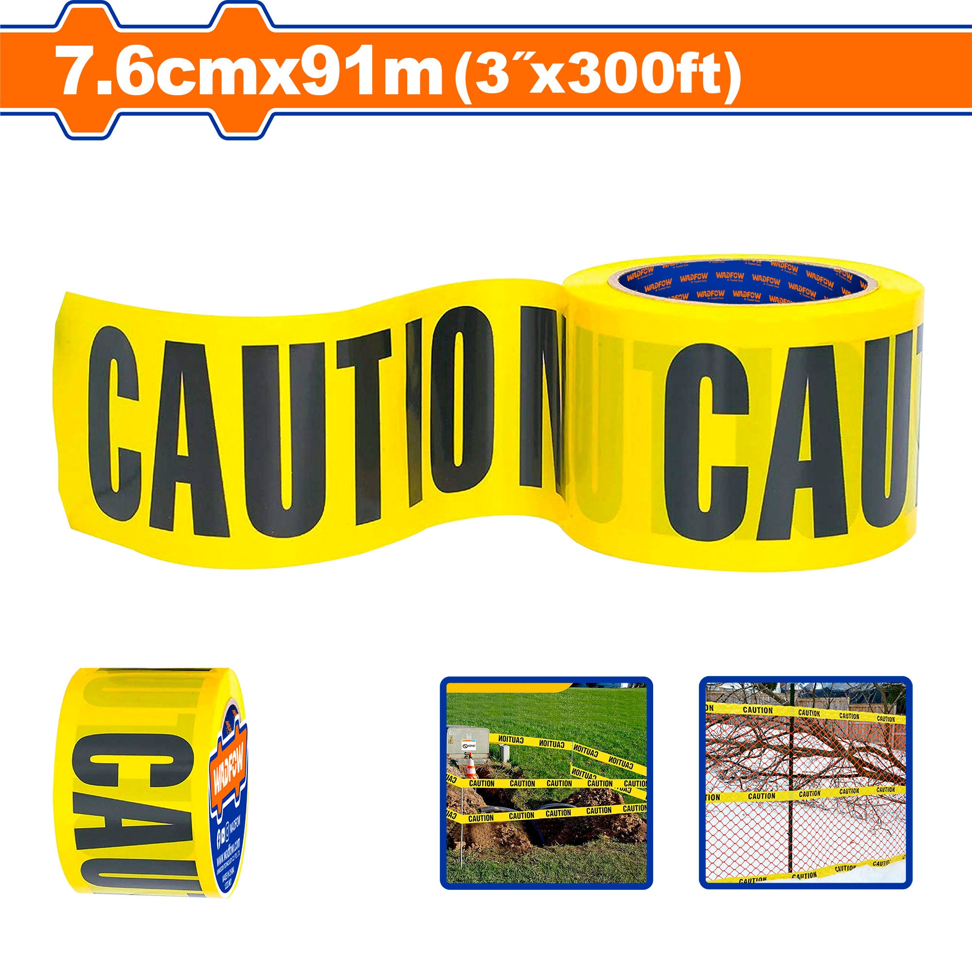 Cinta de seguridad Precaución 7.6cm X 91metros WADFOW WEE2H90