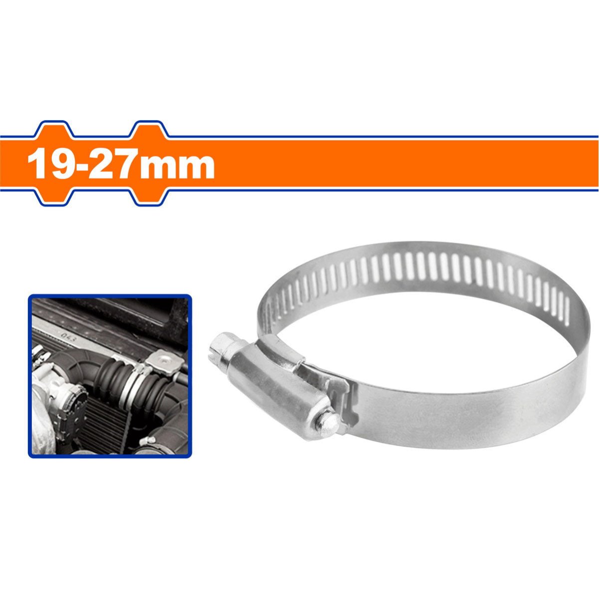 Abrazadera Inoxidable Tipo Cremallera de 19 - 27MM WHU2902 - MARKEMSTORE - Abrazaderas
