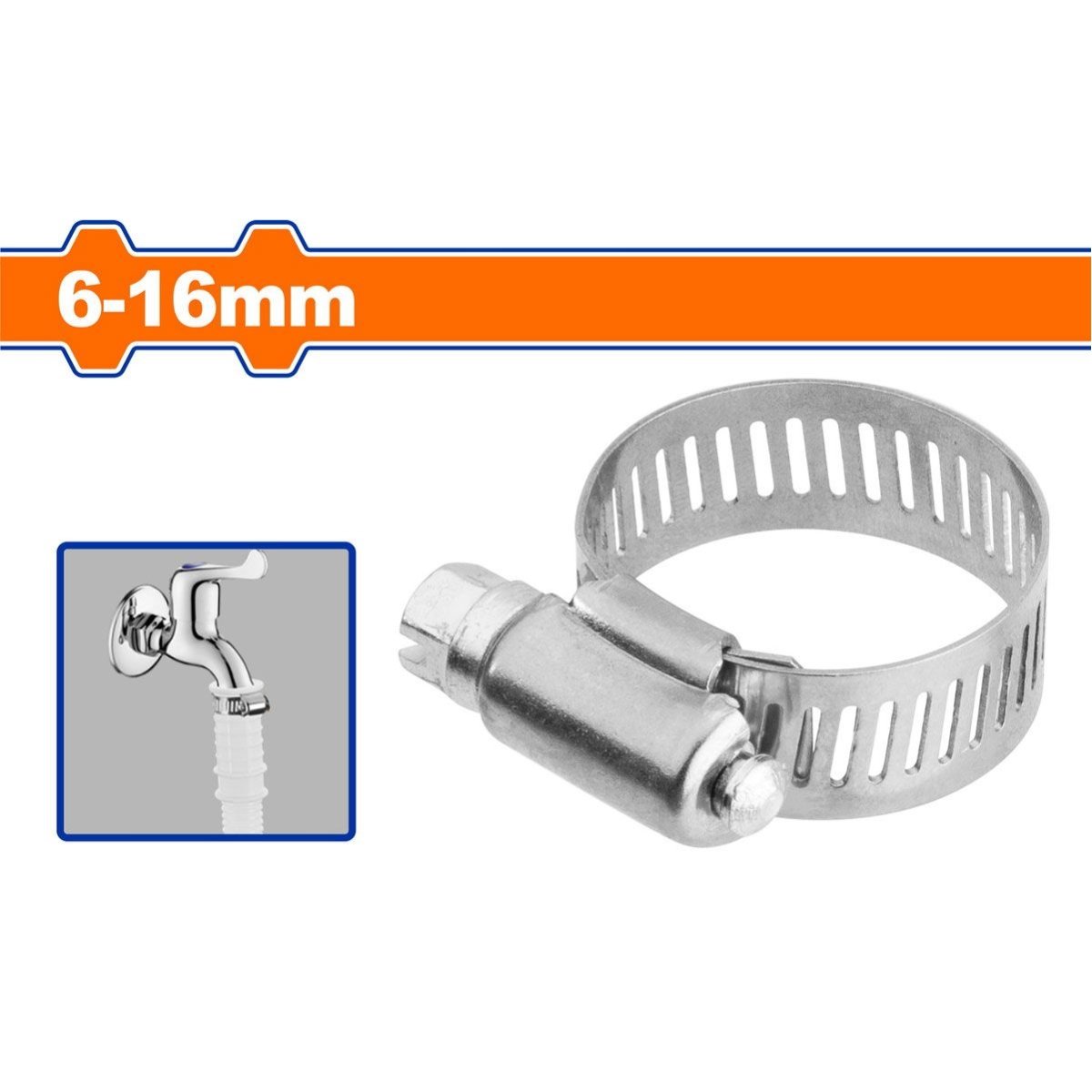 Abrazadera Inoxidable Tipo Cremallera de 6 - 16MM WHU1901 - MARKEMSTORE - Abrazaderas