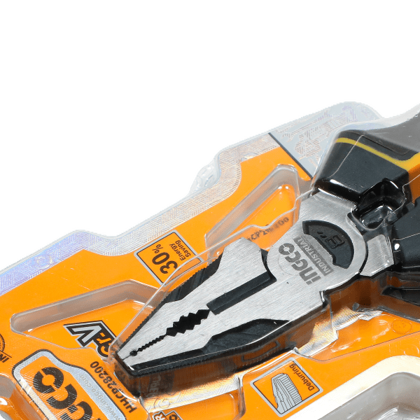Alicate Combinación 8" INGCO Cr - V Mango TPR Bicolor HHCP28200 - MARKEMSTORE - Alicates