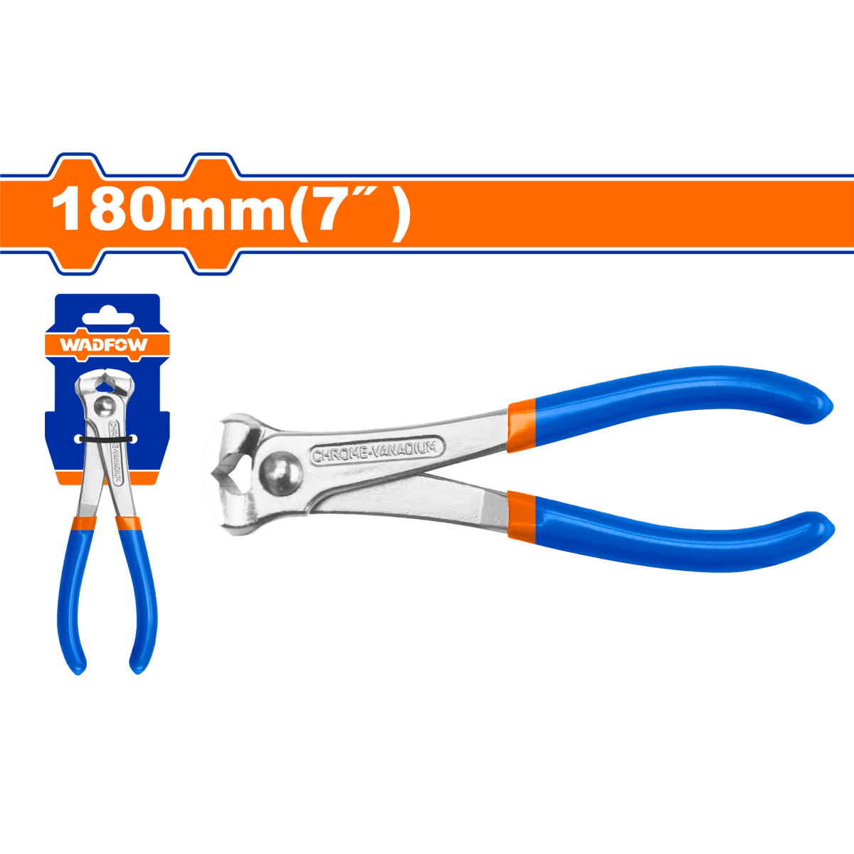 Alicate Corte Frontal 7" Pulido Mango Plástico WADFOW WPL8C07 - MARKEMSTORE -