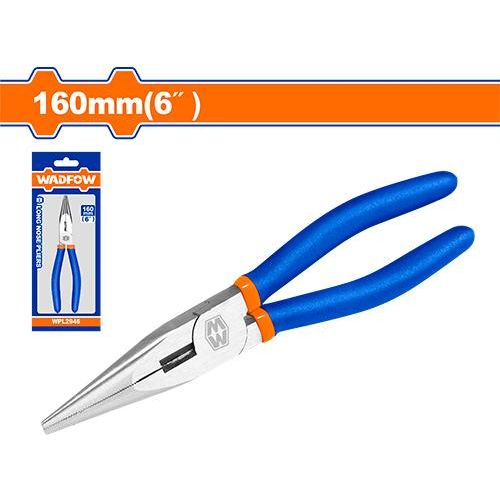 Alicate Punta Larga 6" Pulido Mango Plástico WADFOW WPL2946 - MARKEMSTORE -
