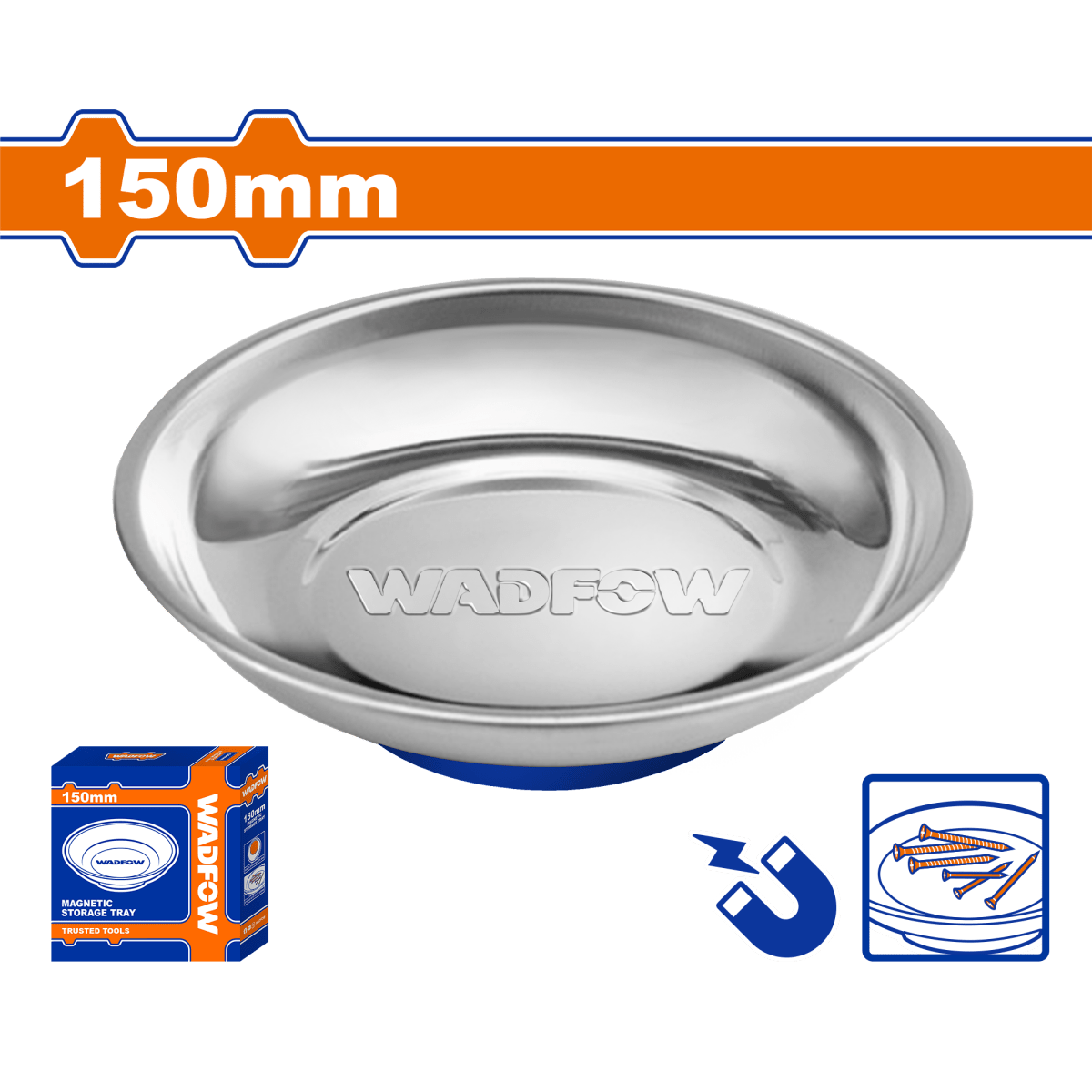 Bandeja Magnética SS 150mm WADFOW REF. WMC6001 - MARKEMSTORE -