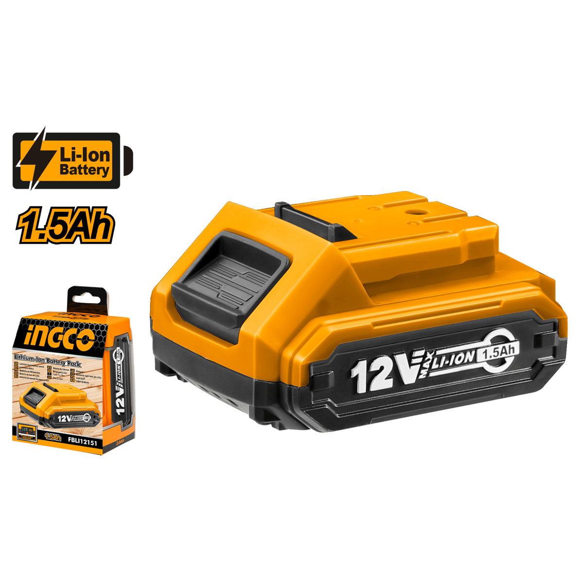 Bateria Ionlitio 12V 1,5Ah Ingco FBLI12151 - MARKEMSTORE - Baterías