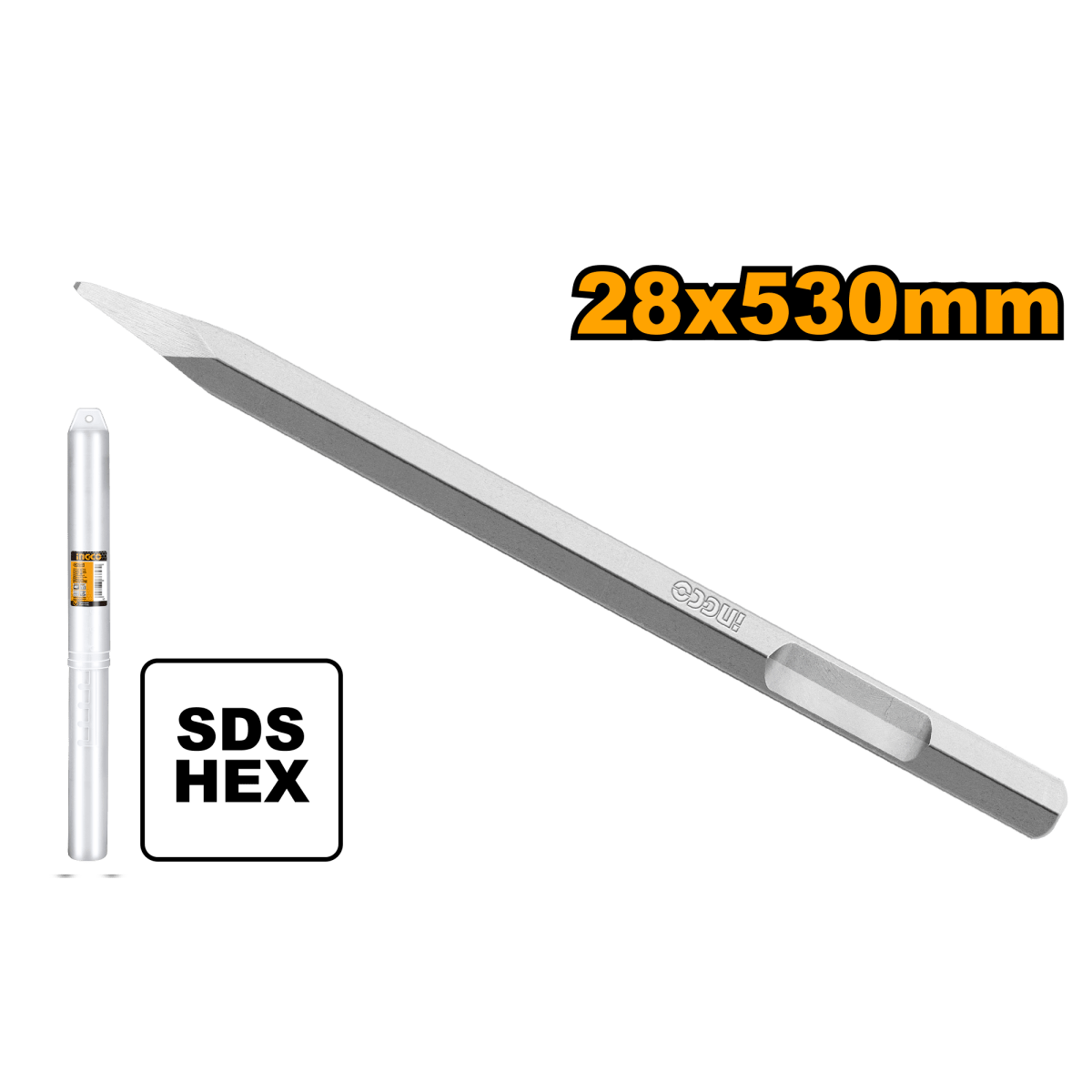 Cincel Sds Hex De Punta 28X520mm INGCO DBC04352011 - MARKEMSTORE -