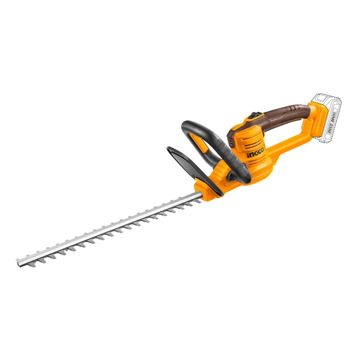 Cortasetos Inalámbrico INGCO 20V 2800 RPM Cuchilla 460mm UCHTLI20462 - MARKEMSTORE - Guadaña