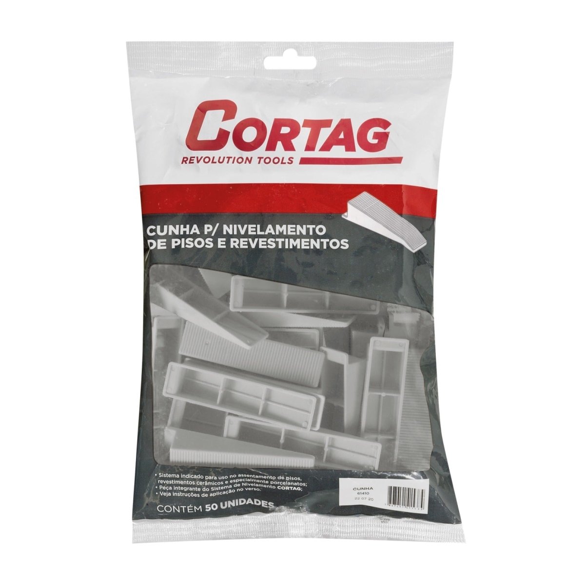 Cuña Para Nivelar Eco Gris Bolsa por 50 Unds CORTAG REF. 61410 - MARKEMSTORE - Ferreteria