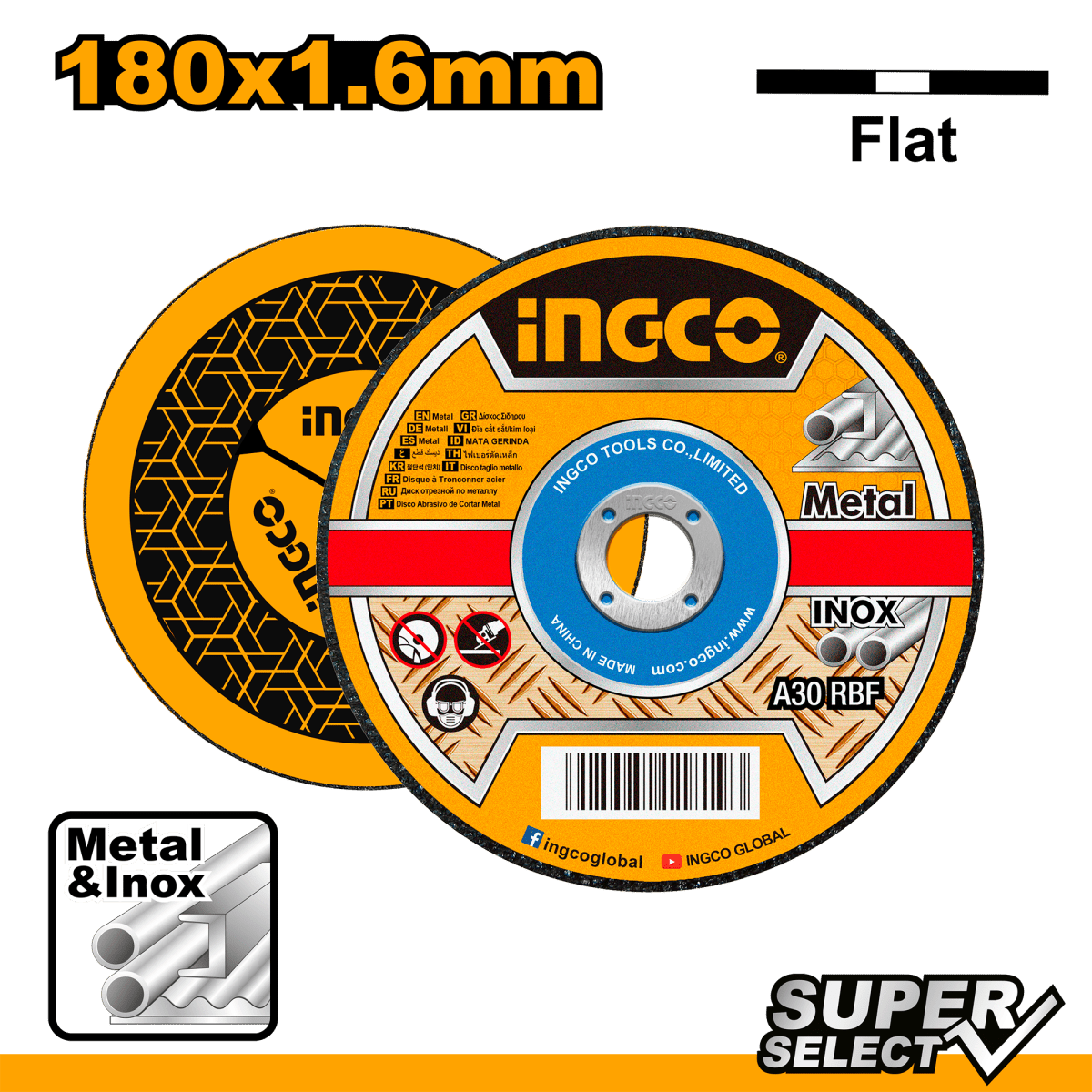 Disco De Corte Fino 7X1/16X7/8 Ingco MCD161801 - MARKEMSTORE -