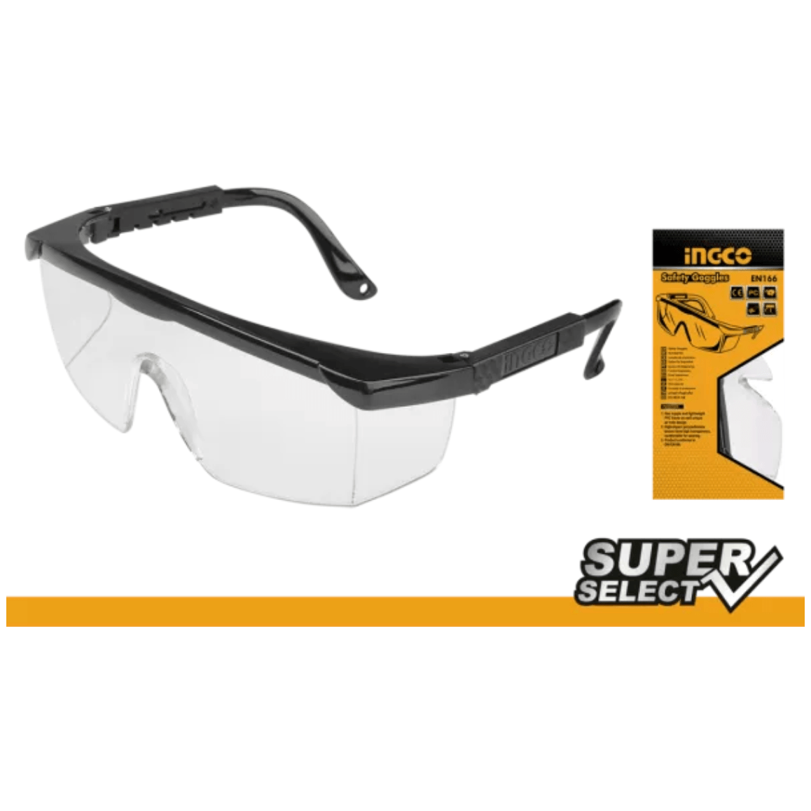 Gafas De Seguridad Lente Transparente Ingco HSG142 - MARKEMSTORE - Gafas