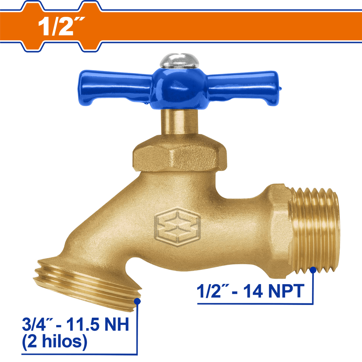 Grifo Jardinería 1/2 Laton WADFOW WVB1812 - MARKEMSTORE - Jardín