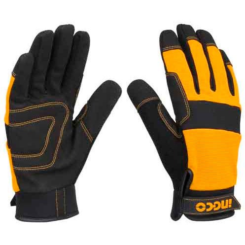Guantes Para Mecánico Microfibra Ingco HGMG01 - XL - MARKEMSTORE - seguridad industrial