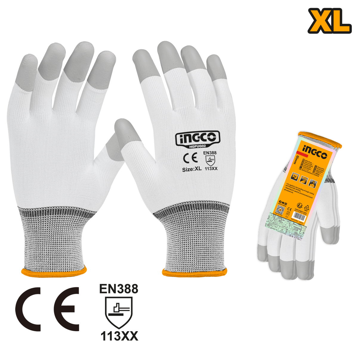 Guantes Recubiertos de PU Ingco Hgpug02 - MARKEMSTORE - guantes