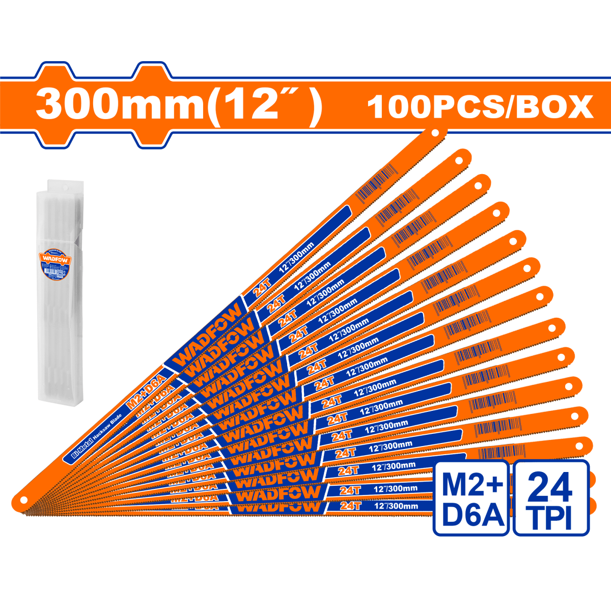 Hoja De Segueta Bi - Metal 24 Dientes 300mm WADFOW REF. WHB2H24 - MARKEMSTORE -