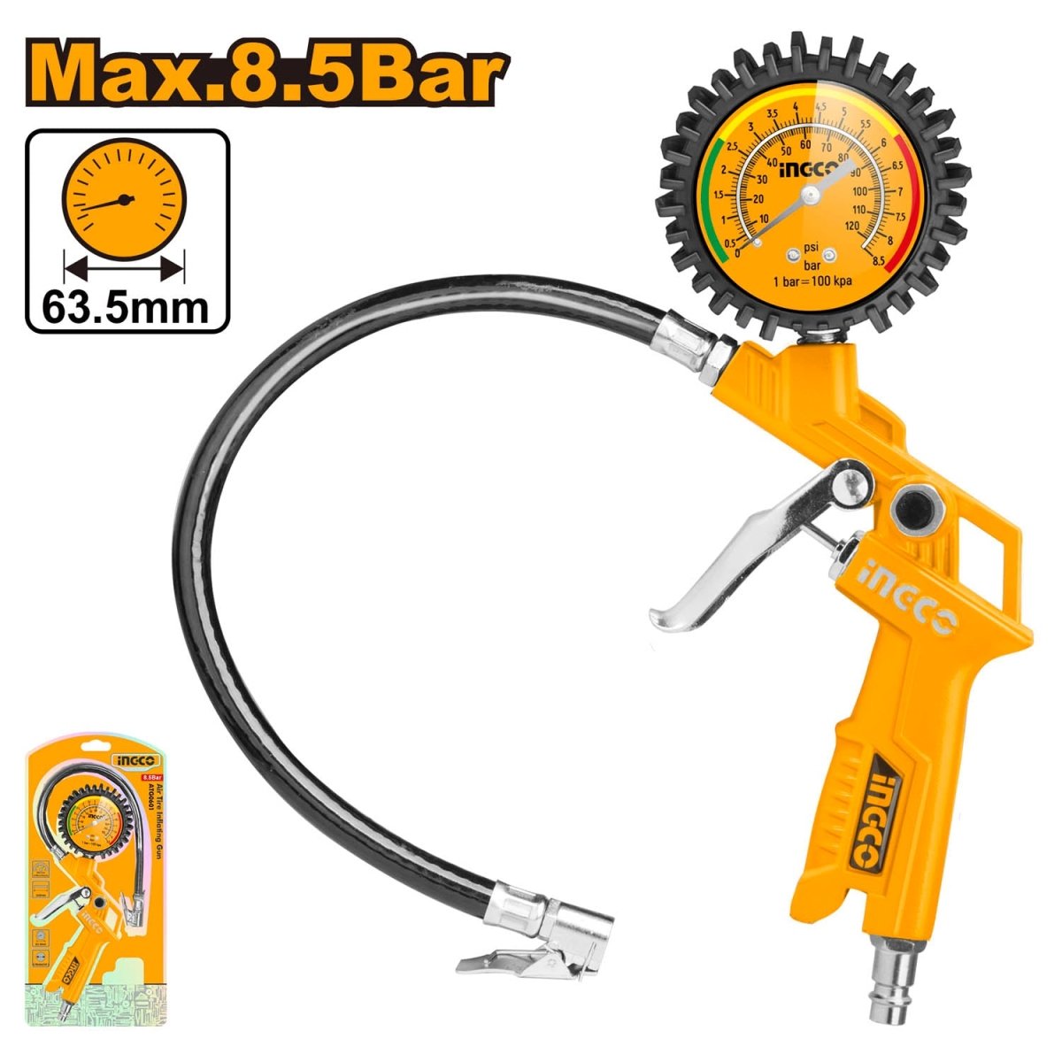 Inflador De Llantas 120Psi INGCO Atg0601 - MARKEMSTORE - Pistolas y Sopladores