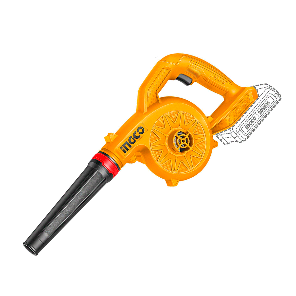 INGCO BLOWER 20V 18000RPM INCLUYE BATERIA Y CARGADOR UCABLI20781 - MARKEMSTORE - Pistolas y Sopladores