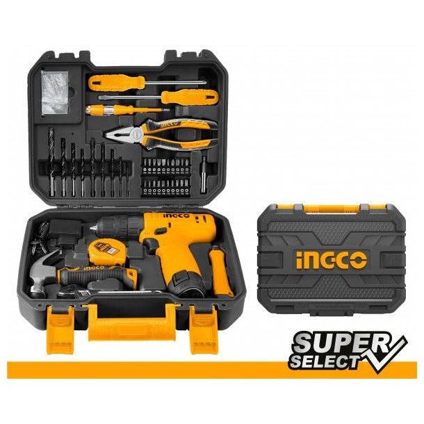 Kit de Herramientas 81Pzs Incluye Taladro Inalambrico 12V Ingco Uhkthp10811 - MARKEMSTORE -