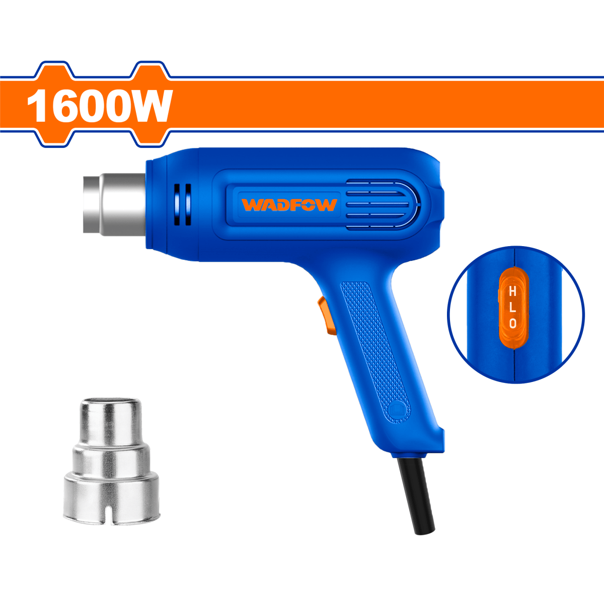 Pistola Calor 110V 60Hz 1600W T400 - 500°C WADFOW REF. UWHG1516 - MARKEMSTORE -