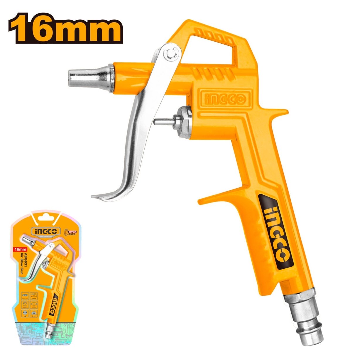 Pistola De Aire Boquilla 16mm Ingco ABG031.1 - MARKEMSTORE - Pistolas y Sopladores