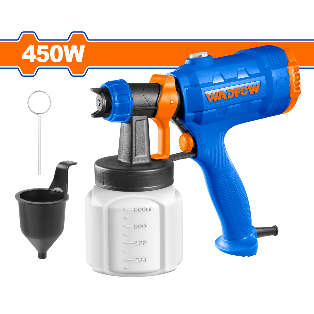 Pistola De Aire Para Pintar 450W Cap 800 Ml 110 - 120V WADFOW UWEG1A01 - MARKEMSTORE -