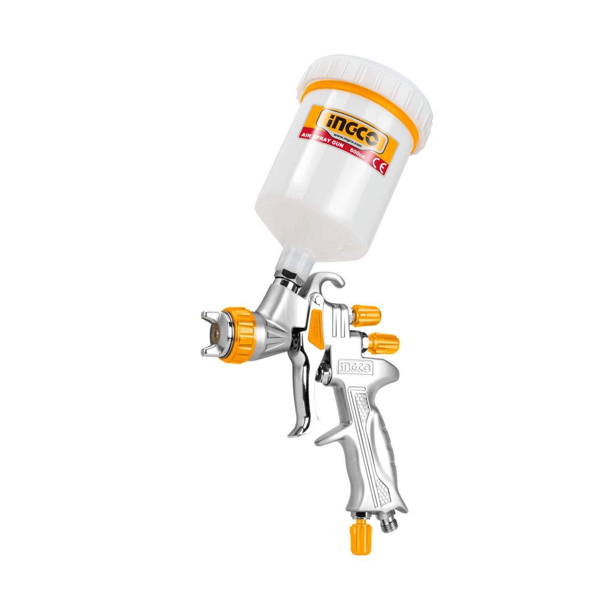 Pistola De Pintar De Baja Para Acabados 600Cc Boq1.4mm Ingco ASG1065 - MARKEMSTORE - Pistolas y Sopladores