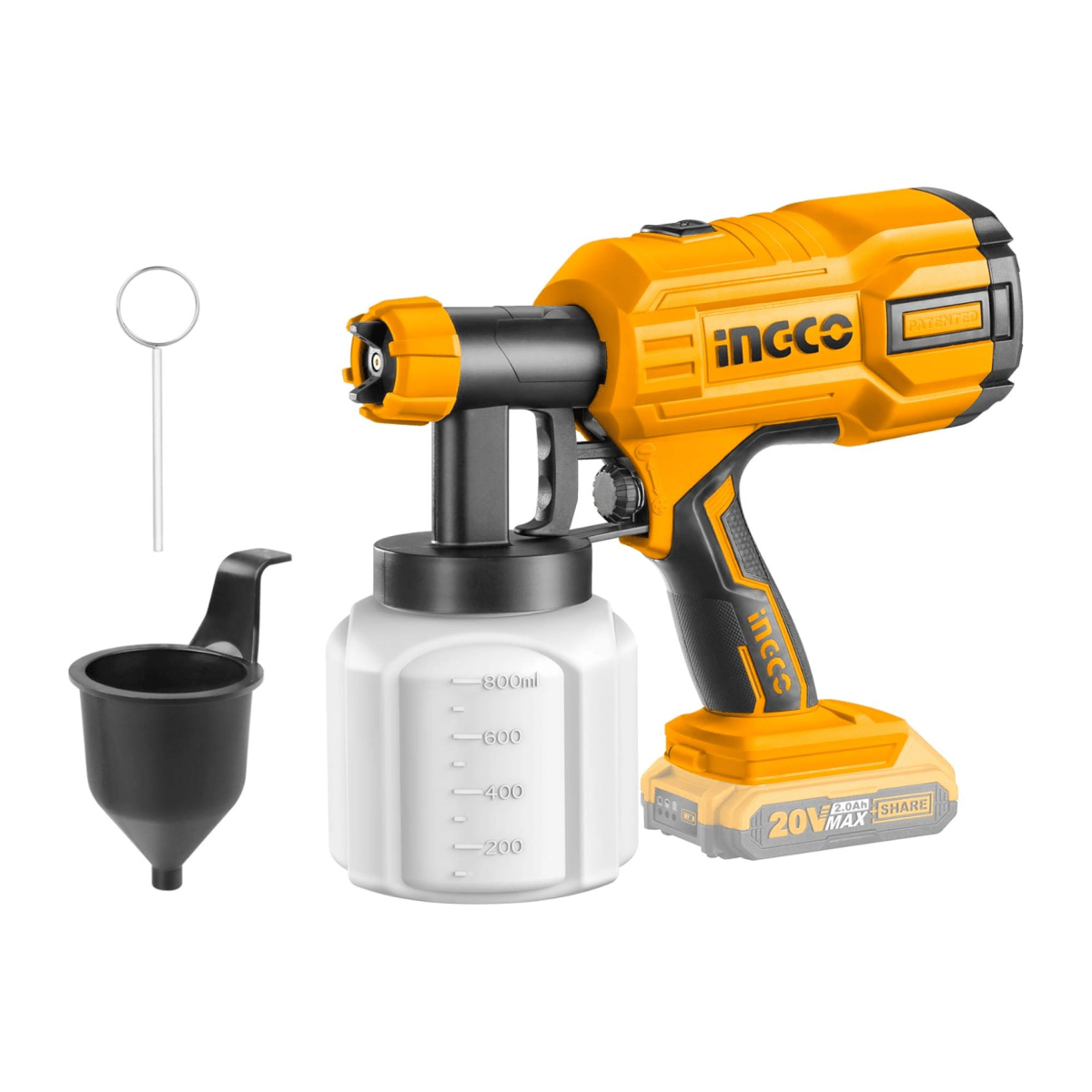 Pistolas para Pintar 20V INGCO CSGLI2001 - MARKEMSTORE - Pistolas y Sopladores