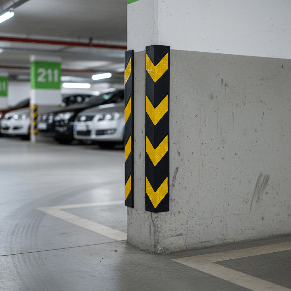 Protector de Esquina para Estacionamiento 80x10 cm WADFOW WYJ5A06 - MARKEMSTORE - seguridad industrial