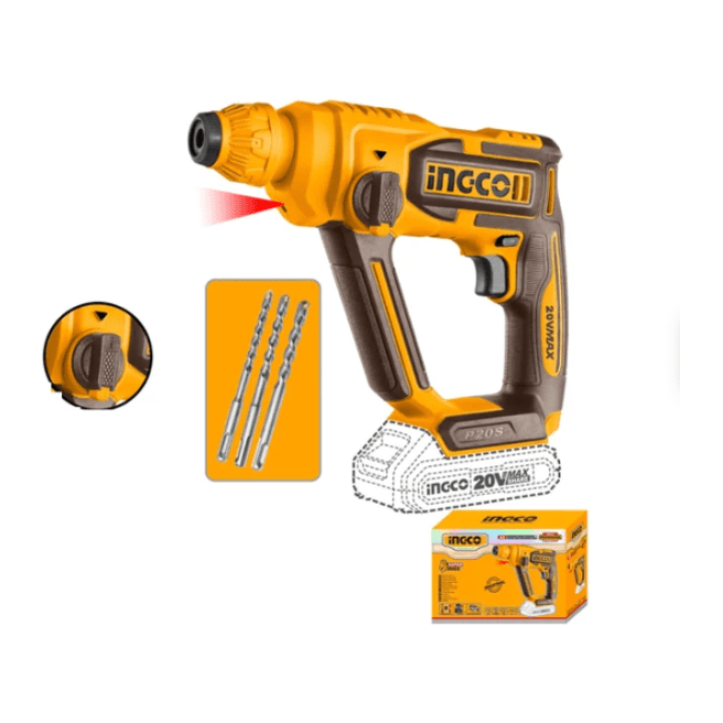 Rotomartillo 20V 0 - 5100Rpm 0 - 850Bpm INGCO Crhli20168 - MARKEMSTORE - Rotomartillo