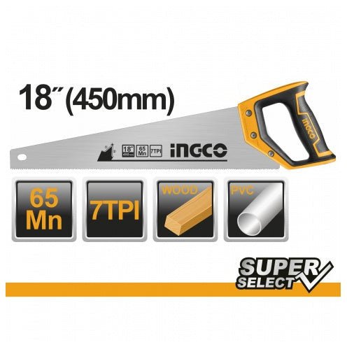 Serrucho 450MM SS Ingco HHAS15450 - MARKEMSTORE -