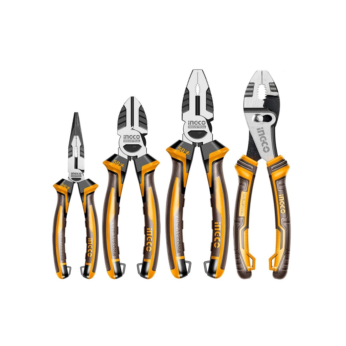 Set Alicates 4 Pcs Ingco HKPS28498 - MARKEMSTORE - Alicates