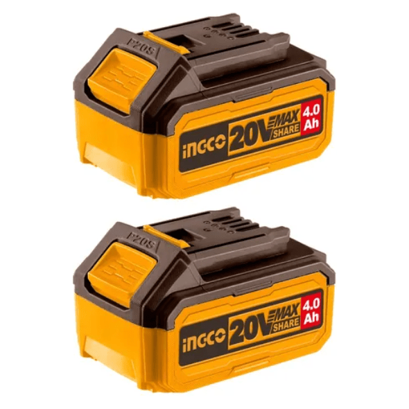 Set Bateria Ion Litio 20V 2Pcs Multiherramientas 4,0Ah INGCO COSLI240312 - MARKEMSTORE - Baterías