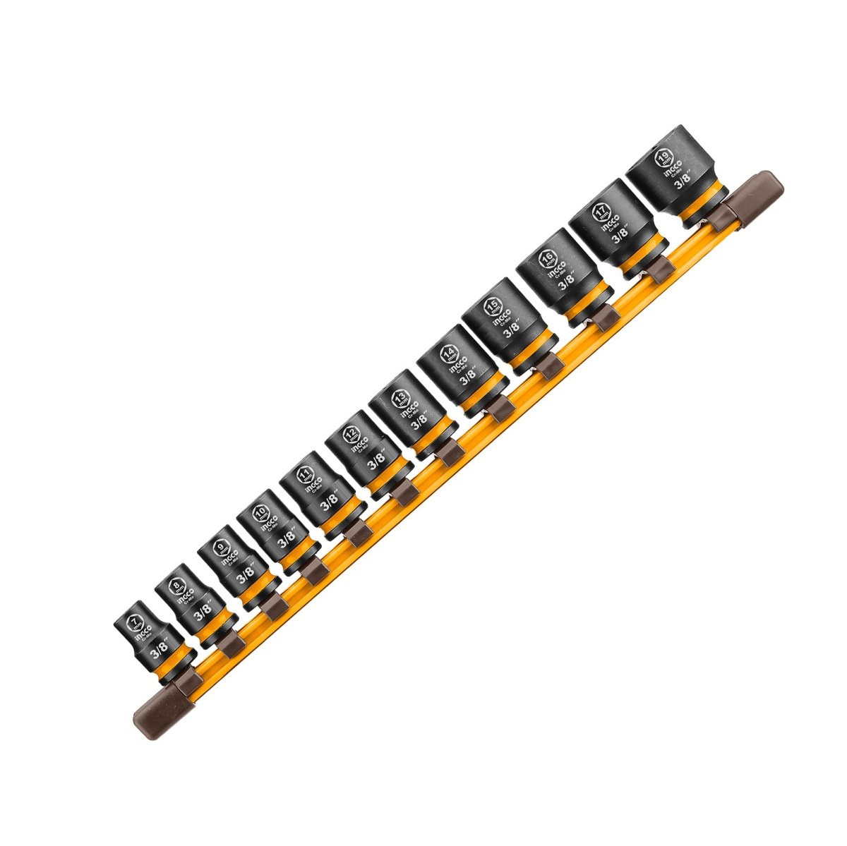 Set Dados Impacto 12Pcs M3/8 Ingco HKISSD38126 - MARKEMSTORE - Dados y accesorios