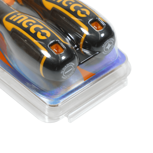 Set Destornilladores INGCO 2 Piezas Magnéticos S2 PH2 SL6.5 Mango Ergonómico HKSDS0228 - MARKEMSTORE - Destornillador
