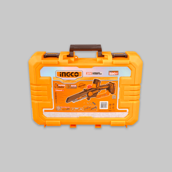 Sierra Podadora Inalámbrica INGCO 20V 6" Brushless 11m/s + 2 Baterías 2Ah y Accesorios UCGSLI20662 - MARKEMSTORE -