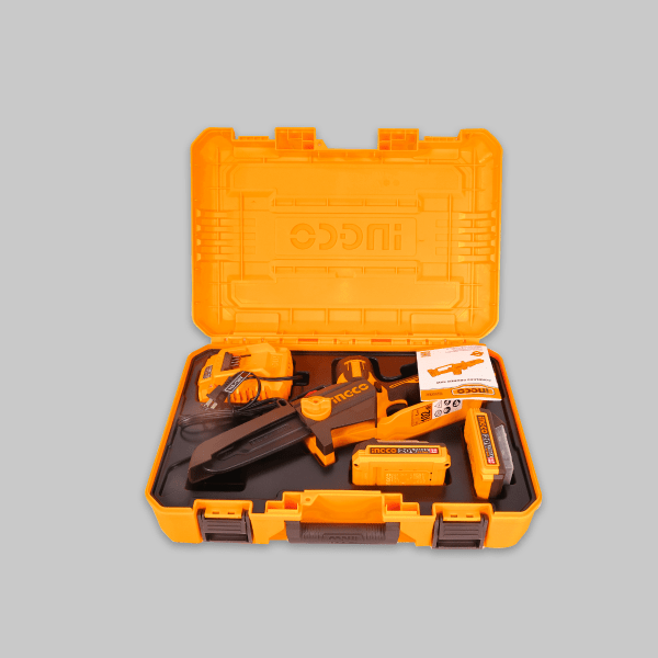 Sierra Podadora Inalámbrica INGCO 20V 6" Brushless 11m/s + 2 Baterías 2Ah y Accesorios UCGSLI20662 - MARKEMSTORE -