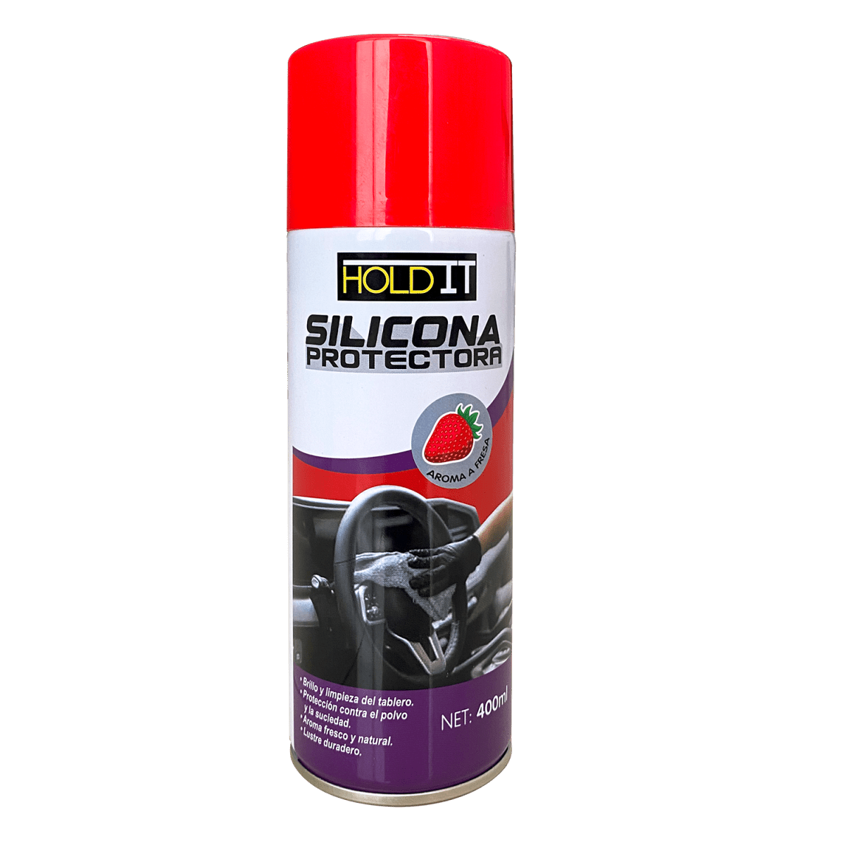 Silicona Spray HOLD IT Aroma Fresa 400ML - MARKEMSTORE -