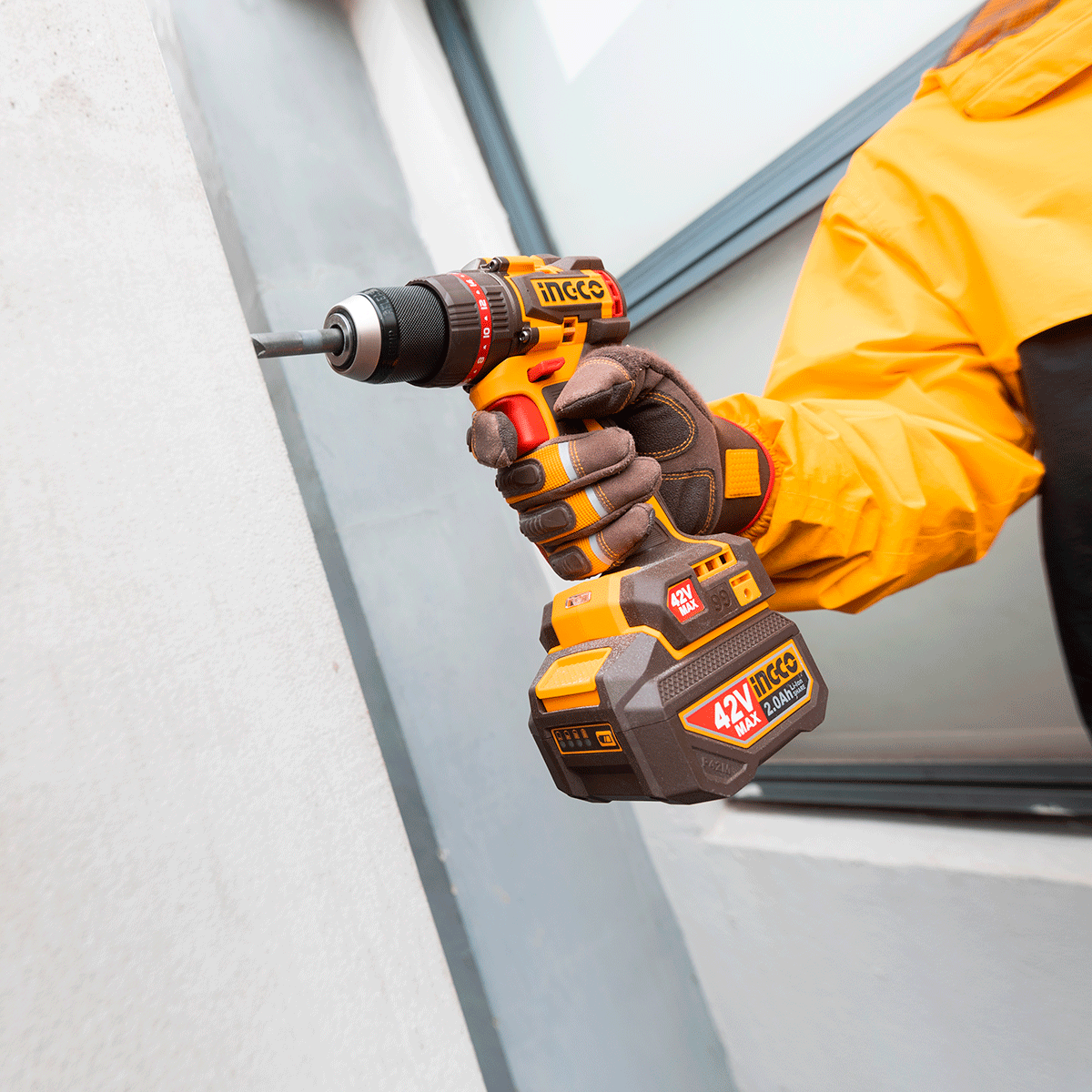 Taladro Impacto Inalámbrico 42V 99Nm + 2 Baterías Cargador INGCO UCIDLI429982 - MARKEMSTORE - Taladro