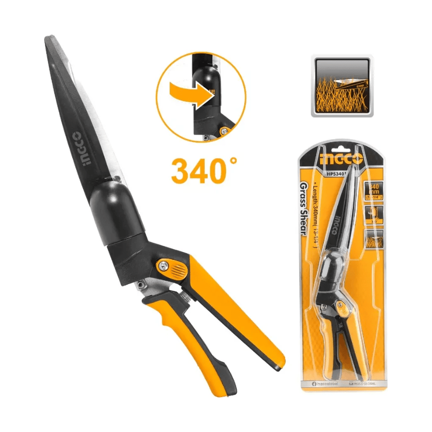 Tijera Cortagrama De 13 Corte 340Grados INGCO HPS3401 - MARKEMSTORE - Jardín