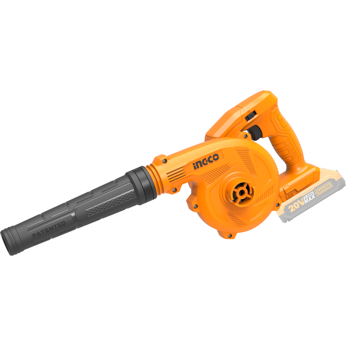 Blower Inalámbrico Ionlitio 20V 0 - 9000/0 - 18000Rpm INGCO CABLI20018 - MARKEMSTORE - Pistolas y Sopladores