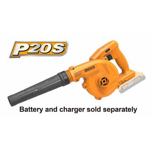Blower Inalámbrico Ionlitio 20V 0 - 9000/0 - 18000Rpm INGCO CABLI20018 - MARKEMSTORE - Pistolas y Sopladores