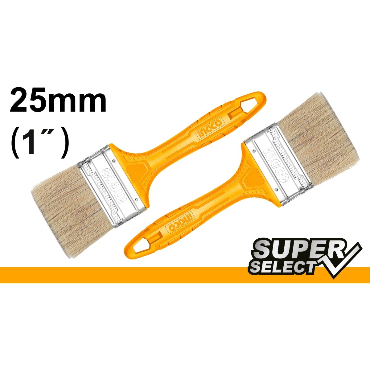 Brocha Para Esmalte SS Mango Plastico 1 Ingco Chptb78601 - MARKEMSTORE -