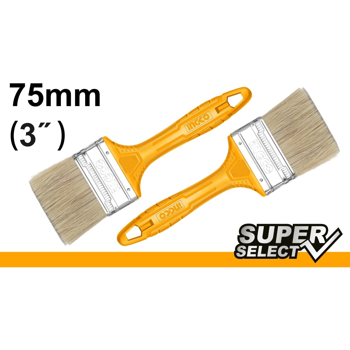 Brocha Para Esmalte Ss Mango Plastico 3 Ingco Chptb78603 - MARKEMSTORE -