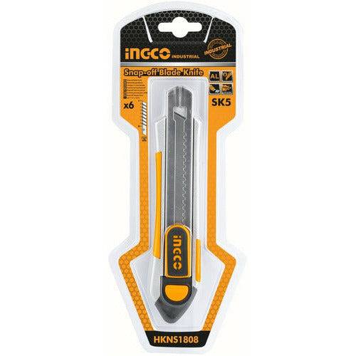 Cuchilla Snap Off 18x100mm Aluminio C/6 Cuchillas Ingco HKNS1808 - MARKEMSTORE -