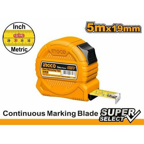 Flexometro 5mtsx19mm Mt/puLG Super Select Ingco Hsmt39519 - MARKEMSTORE - Ferreteria