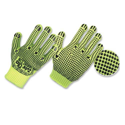 Guantes Fibra Sintetica Poliester Neon Puntos Pvc 2Caras 19800118 - MARKEMSTORE -