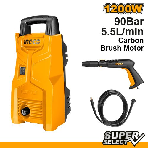 Hidrolavadora 1200W 1300 Psi 5.5L/Min INGCO Uhpwr12008 - MARKEMSTORE - Hidrolavadoras