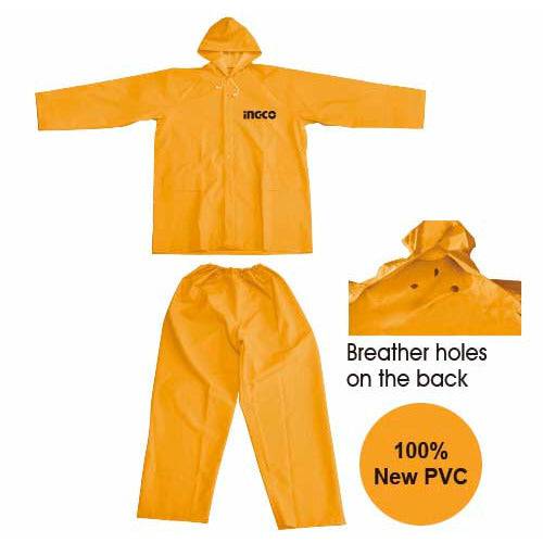 Impermeable Para Lluvia Amarillo Motorizado Talla M INGCO HRCTSKT031 - MARKEMSTORE -