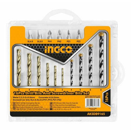 Juego De Brocas Hss Muro Y Puntas Destornillador 16pcs - MARKEMSTORE - Accesorios para Taladro